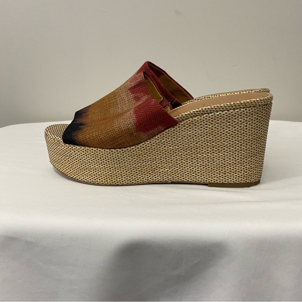 Vince Camuto Gadgen Wedge Sandals Tie Dye Hippie Boho Chunky Size 9.5 M (41) - Picture 9 of 12